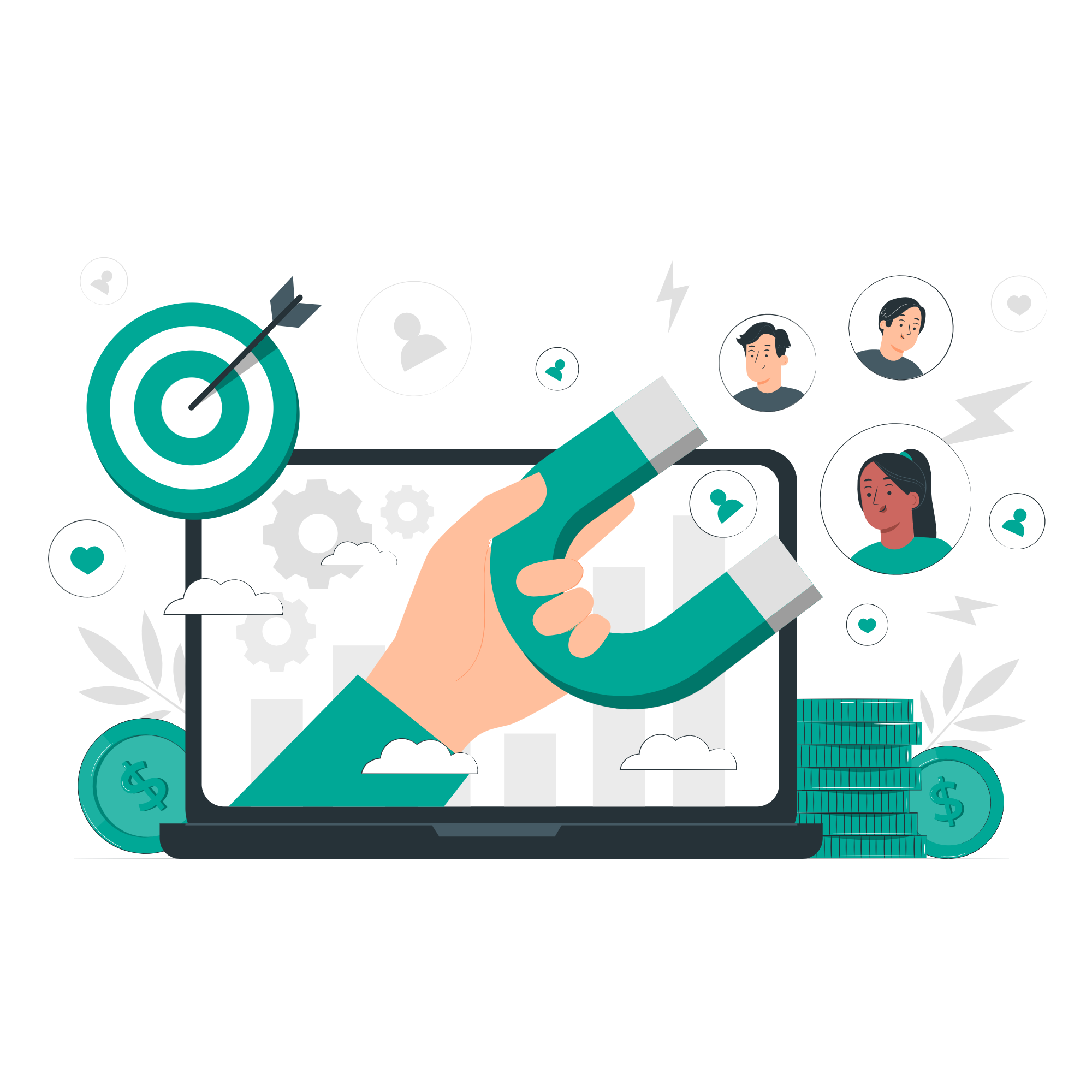 A professional team collaborating in a modern office